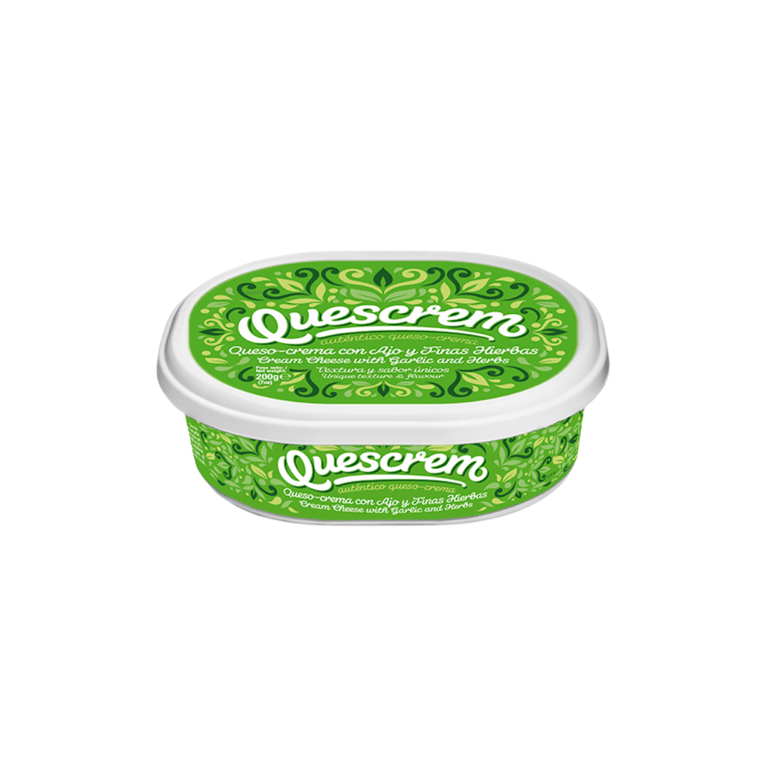 Queso Crema (Cream Cheese) con Ajo y Finas Hierbas Quescrem