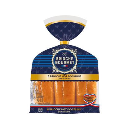 Pan Brioche Para Hot Dogs (6 uds.) Brioche Gourmet