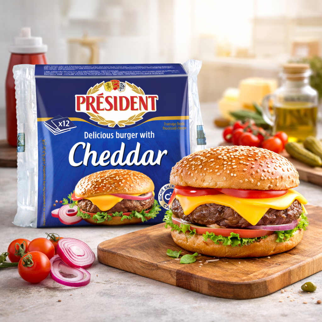 Queso Cheddar en Rebanadas Président
