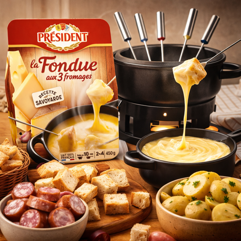 Fondue de 3 Quesos Président