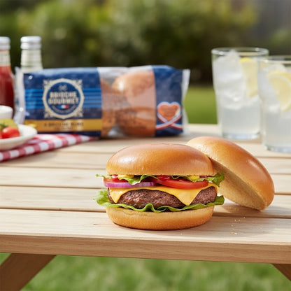 Panecillos de Brioche Para Hamburguesas (4 uds.) Brioche Gourmet